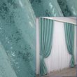 Комплект готовых штор, лен мрамор, коллекция "Pavliani" цвет бирюзовый 1287ш
