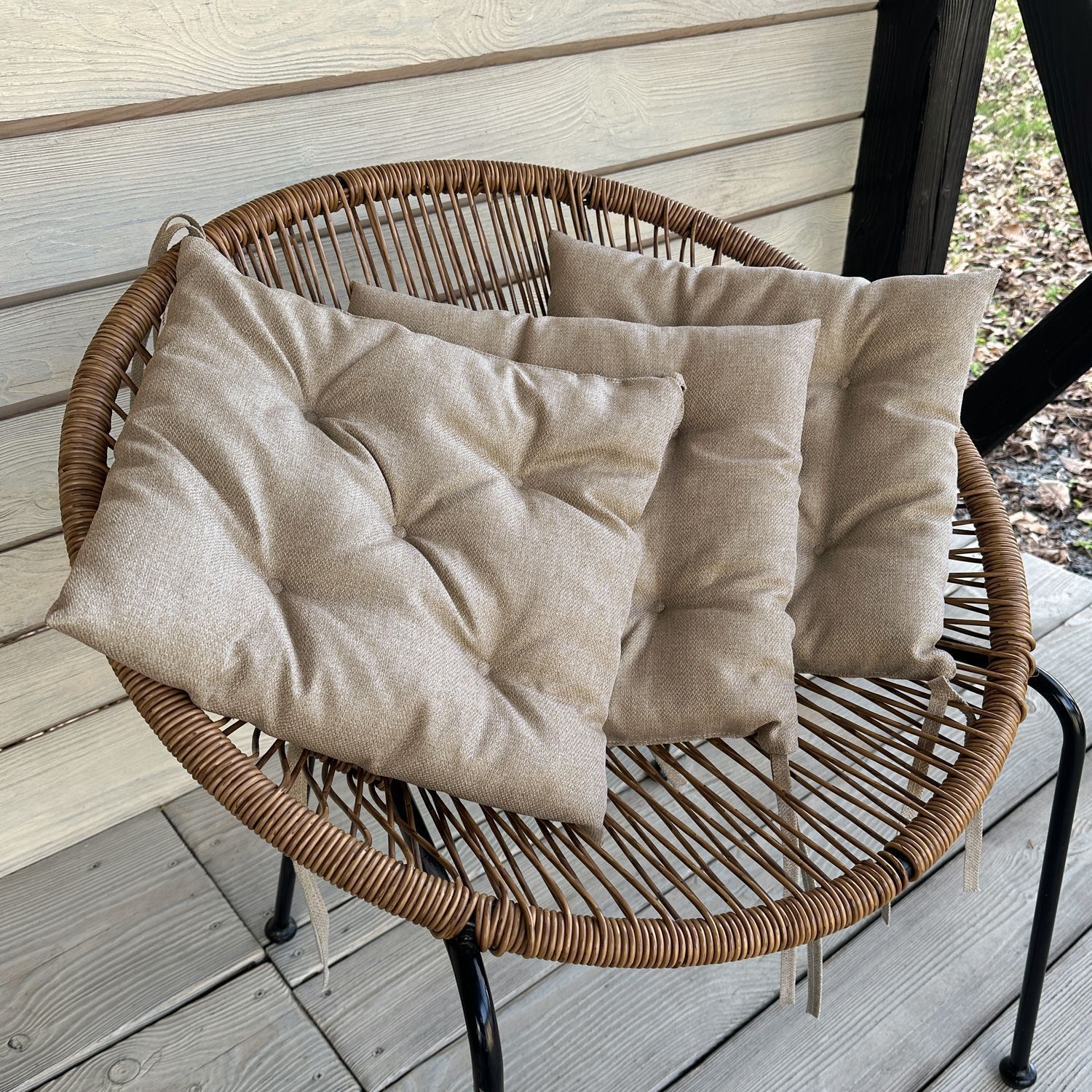 Подушка для стульев (38x38х5 см) Decorator Мальмо цвет бежевый 84-100