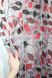 Тюль органза з великим квітковим принтом колір білий з червоним і чорним 984т Фото 5