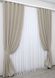 Комплект готових штор, льон мармур, колекція "Pavliani" колір сіро-бежевий 1177ш Фото 3