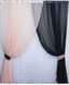 Комплект декоративних штор з шифону, колір персиковий з чорним 026дк 10-075 Фото 1