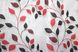 Тюль органза з великим квітковим принтом колір білий з червоним і чорним 984т Фото 7