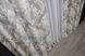 Комбинированные шторы из ткани лен цвет графитовый с серым 014дк (1161-1266ш) Фото 7