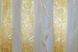 Тюль органза с нейлоновой вышивкой цвет полупрозрачный с золотистым 1284т Фото 5