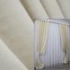Комплект готовых штор из ткани жатка-жаккард цвет молочный 1068ш Фото 1
