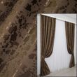 Комплект готовых штор, лен мрамор, коллекция "Pavliani ХО" цвет коричневый 1261ш