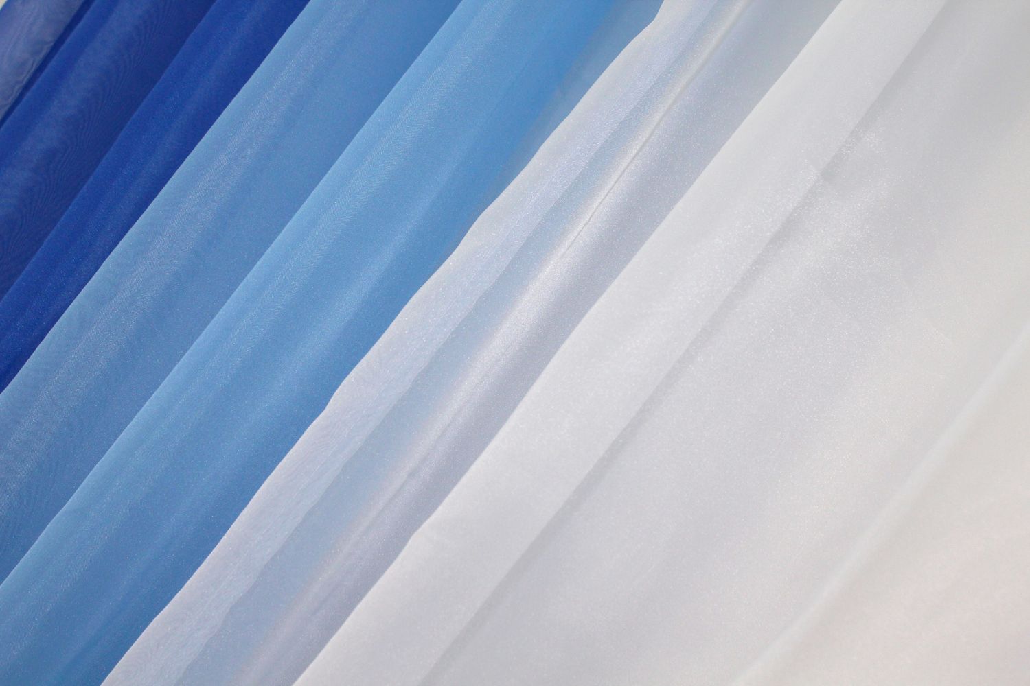 Кухонные шторы (400х170см) на карниз 1,5-2м цвет синий с голубым и белым 054к 50-055