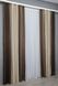 Комбинированные шторы лён-блэкаут рогожка цвет коричневый с бежевым 016дк (277-686-825ш) Фото 5