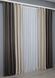 Комбинированные шторы из ткани лен-блэкаут рогожка цвет серо-коричневый с бежевым 014дк (686-1160ш) Фото 5