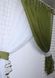 Кухонный комплект (330х170см) шторки с подвязками "Дуэт" цвет хаки с белым 060к 50-347 Фото 2