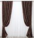 Комплект штор з тканини жаккард колекція "Вензель" колір коричневий 092ш Фото 2