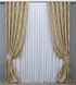 Комплект штор из ткани лен рогожка, коллекция "Лилия" цвет желтый 1375ш Фото 2