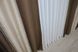 Комбинированные шторы лён-блэкаут рогожка цвет коричневый с бежевым 016дк (277-686-825ш) Фото 7
