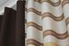 Комбинированные шторы из ткани лён цвет венге с бежевым и золотистым 014дк (291-977ш) Фото 5