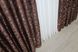 Комплект штор з тканини жаккард колекція "Вензель" колір коричневий 092ш Фото 7