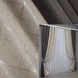 Комбинированные шторы из ткани лен-блэкаут рогожка цвет серо-коричневый с бежевым 014дк (686-1160ш) Фото 1