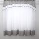 Гардина (270х170см) арка на кухню из шифона цвет белый с серым 110к 52-0248