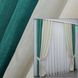 Комбинированные (2шт 1,5х2,7м) шторы из ткани лён цвет бирюзовый с бежевым 014дк (111-114ш) 10-541 Фото 1