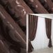 Комплект штор из ткани жаккард коллекция "Вензель" цвет коричневый 092ш Фото 1