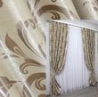 Комплект штор из ткани блэкаут коллекция "Лилия" цвет бежевый 074ш (Б)