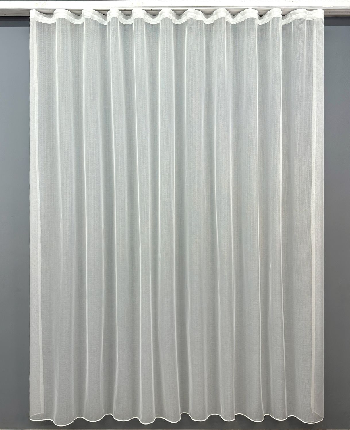 Тюль однотонний колір молочний, Готова тюль з тасьмою (1,5х2,5 м.), 1,5 м., 2,5 м., 150, 250, 1 - 1,5 м., Тасьма
