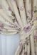 Комплект готовых льняных штор, коллекции "Прованс" цвет бежевый с сиреневым 219ш Фото 4