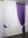 Комплект декоративних штор з шифону, колір фіолетовий з білим 026дк 10-413 Фото 2