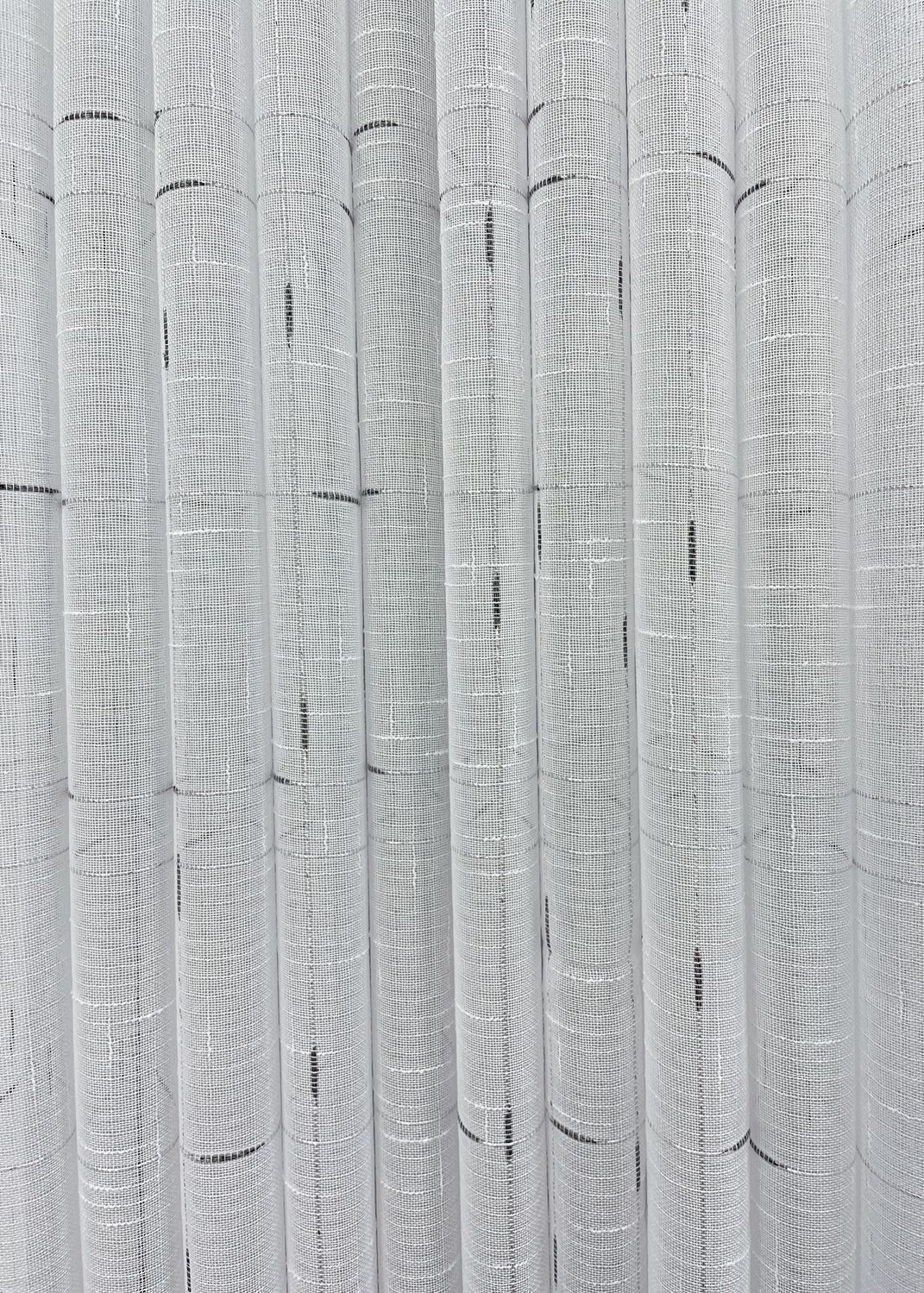 Тюль льон, колекція "Івонна" колір білий з венге вкрапленням 1209т, Готова тюль з тасьмою (4х2,7 м.), 4,0 м., 2,7 м., 400, 270, 1,5 - 2 м., Тасьма