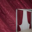 Комплект жаккардовых штор коллекция "Савана" цвет бордовый 612ш