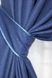 Комплект штор лен-блэкаут рогожка (мешковина) цвет синий 691ш Фото 4