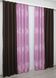 Комбинированные шторы из ткани лён-блэкаут цвет венге с розовым 014дк (291-1128ш) Фото 5