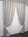 Комплект штор из ткани лён рогожка, коллекция "Лилия" цвет пудровый 807ш Фото 3