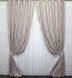Комплект штор из ткани лён рогожка, коллекция "Лилия" цвет пудровый 807ш Фото 2