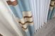 Комбинированные шторы из ткани лен цвет бежевый с голубовато-коричневым 016дк (953-1080-953ш)  Фото 7