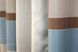 Комбинированные шторы из ткани лен цвет бежевый с голубовато-коричневым 016дк (953-1080-953ш)  Фото 9