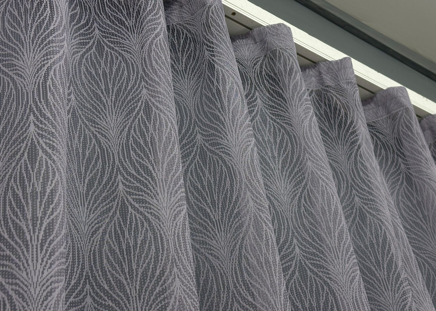 Тюль жакард колір сірий 1919т, Готова тюль з тасьмою (3х2,7 м.), 3,0 м., 2,7 м., 300, 270, 1,5 - 2 м., Тасьма
