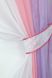 Кухонные шторы (300х170см) на карниз 1,5-2м цвет сиреневый с розовым и белым 054к 50-050 Фото 3