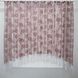 Арка (290х165см) сетка с кружевом На кухню, балкон цвет розовый с белым 000к 51-148