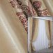 Комплект штор из ткани блэкаут-софт цвет песочный с бордовым 016дк (143-1023-143ш) Фото 1