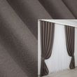 Комплект готовых штор, лен-блэкаут с фактурой "Лен мешковина" цвет серо-коричневый 1160ш