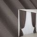 Комплект готовых штор, лен-блэкаут с фактурой "Лен мешковина" цвет серо-коричневый 1160ш Фото 1