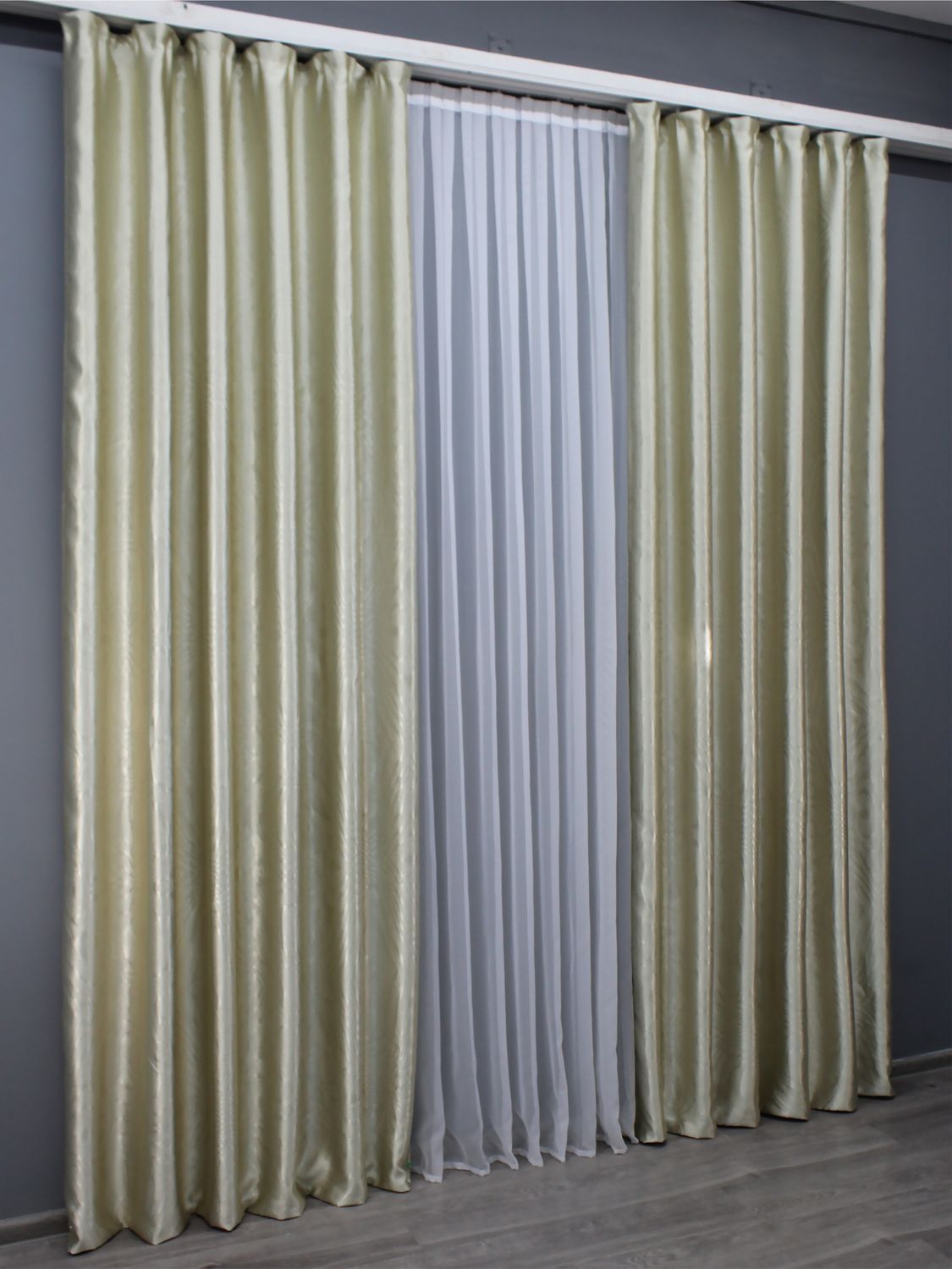 Комплект (2шт 1,5х2,5м) штор из ткани софт, цвет шампань 1433ш 39-006