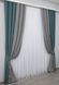 Комбинированные шторы микровелюр SPARTA цвет серый с серо-голубым 014дк (966-965ш) Фото 3