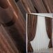 Комплект готових жаккардових штор колір коричневий 1077ш, Коричневий, Уцінка! Комплект штор (2 шт. 1,5х2,7 м.), Класичні, Без ламбрекена, Довгі, 1,5 м., 2,7 м., 150, 270, 2 - 3 м., В комплекті 2 шт., Тасьма