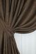 Комплект штор льон рогожка, колекція "Савана" колір коричневий 688ш Фото 4