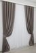 Комплект готовых штор, лен-блэкаут с фактурой "Лен мешковина" цвет серо-коричневый 1160ш Фото 3