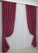 Комплект готових штор із тканини льон рогожка колекція "Савана" колір бордовий 571ш Фото 3
