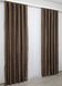 Комплект штор льон рогожка, колекція "Савана" колір коричневий 688ш Фото 5