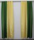 Комбинированные шторы из ткани атлас монорей цвет зеленый с желтым 014дк (851-802ш) Фото 5