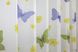 Тюль батист с крупным принтом "Бабочки" цвет белый с разноцветным принтом 1206т Фото 5